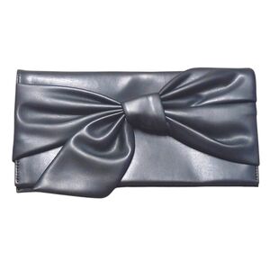 Inc Elegant Gray Clutch with Bow